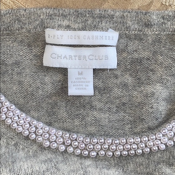 ❤️SOLD❤️ Charter Club Sweater 💯 % Cashmere Sz M - Picture 1 of 9